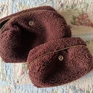 Lululemon Fleece Makeup Bags